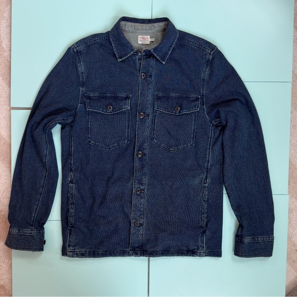 Faherty Dark Denim Overshirt Jacket Small - Picture 4 of 8